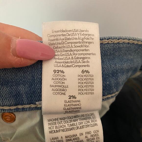 Mother Women's size 27 The Stunner Ankle Fray in Dreamer Distressed Button Fly - Picture 11 of 15